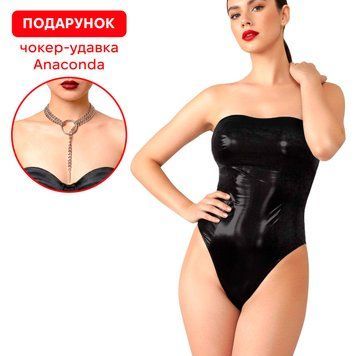 Боді Art of Sex &mdash; Jazz, колір чорний з ефектом мокрого оксамиту, S, M, L + подарунок SX3437 фото