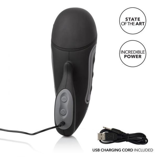 Мастурбатор вагіна й анус із вібрацією Optimum Power Grip-N-Stroke від CalExotics, 25,5х8 см. 460166 фото
