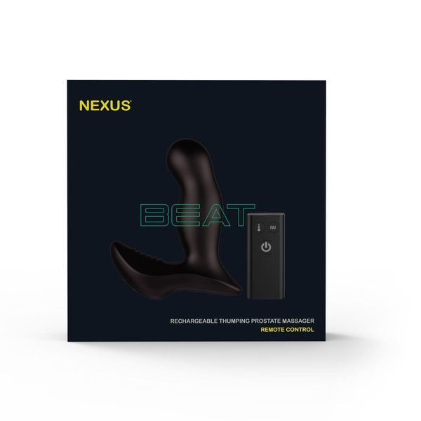Масажер простати з пульсуючою перлиною та вібрацією з пультом ДУ Nexus Beat, 12х4 см. SO4804 фото
