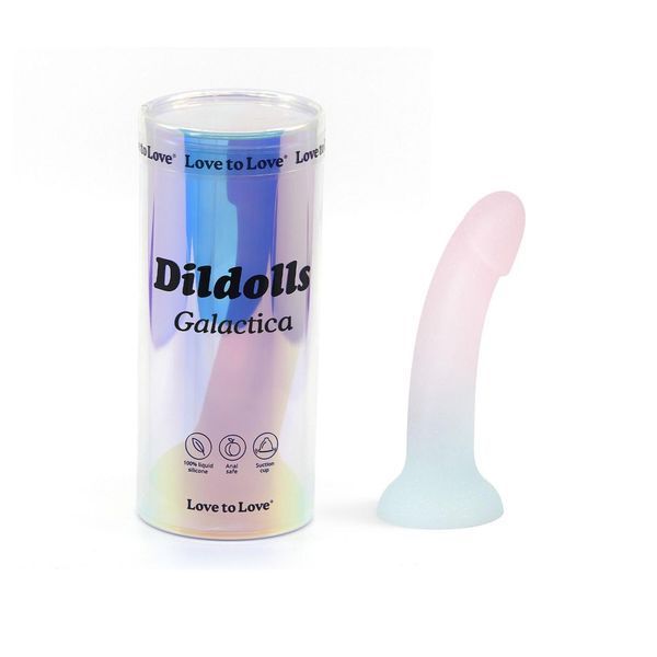 Фалоімітатор із градієнтом і блискітками Love To Love Dildolls &mdash; Galactica, ультрам'який, 14,8х3,5 см. SO9012 фото