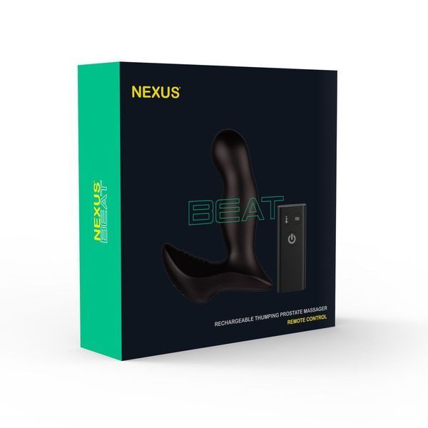 Масажер простати з пульсуючою перлиною та вібрацією з пультом ДУ Nexus Beat, 12х4 см. SO4804 фото