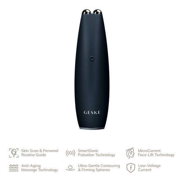 Микротоковая ручка для подтяжки лица GESKE MicroCurrent Face-Lift Pen 6в1 black HB0124 фото