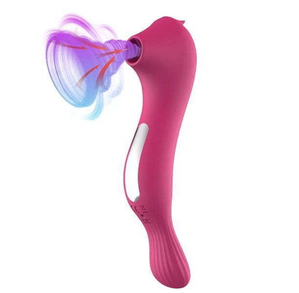 Вібратор і вакуумний кліторальний стимулятор 2-в-1 infatuated clit nipple suction vibrator, 15 см. 300010 фото