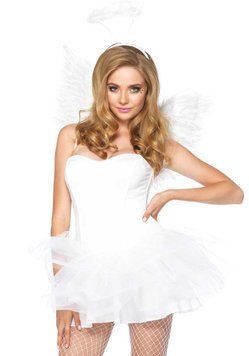 Набір аксесуарів "Ангел" Leg Avenue Angel Accessory Kit, крильця з пір'я, німб SO7945 фото