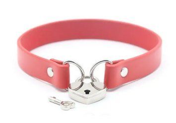 Ошейник DS Fetish DS Fetish Locking collar red 262001109 фото