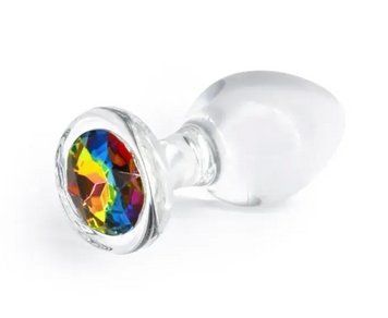 Стеклянная анальная пробка с кристаллом NS Novelties Crystal Desires, 8,4х4 см. NN19102 фото