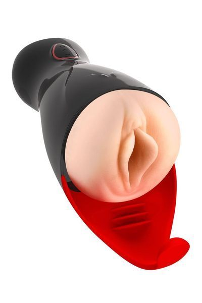 Премиум мастурбатор с вибрацией, всасыванием и звуками Real Body - Real Sucking Pussy 2, 24,5х8,5 см. SO8692 фото