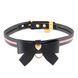 Ошейник с поводком LOCKINK SEVANDA Love Heart Butterfly Leather Collar Set - Black SX0863 фото 4
