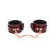 Кожаные поножи Liebe Seele Wine Red Ankle Cuffs, съемная цепочка-крепление SO9453 фото 2